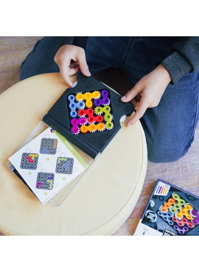 SmartGames IQ Gears, Fun IQ Brain Teaser Puzzle, Cognitive Development STEM Toy with 120+ Challenges, Travel Friendly Handheld Educational Matching Puzzle Game, Suitable for Children Above 7+ - Image 4